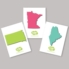 Load image into Gallery viewer, Spunky Fluff Proudly handmade in South Dakota, USA State Pride State Shape Magnets