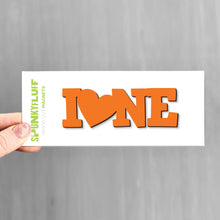 Load image into Gallery viewer, Spunky Fluff Proudly handmade in South Dakota, USA Orange State Pride Tiny Word Magnet