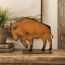 Load image into Gallery viewer, Prairie Dance Proudly Handmade in South Dakota, USA Tabletop Buffalo – Handcrafted Steel Bison Decor | Prairie Dance (Copy)