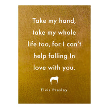 Load image into Gallery viewer, Prairie Dance Proudly Handmade in South Dakota, USA Rust Finish Take My Hand with Elvis Hair Decorative Wall Sign