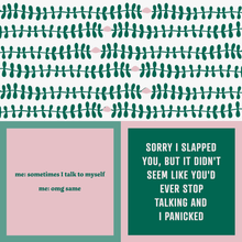 Load image into Gallery viewer, Drinks on Me Coasters Talk to Self Napkin