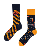 Load image into Gallery viewer, Many Mornings Socks The Handyman Novelty Socks