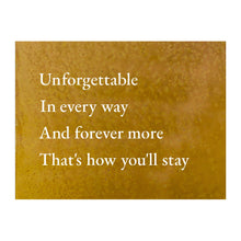 Load image into Gallery viewer, Prairie Dance Proudly Handmade in South Dakota, USA Rust Finish Unforgettable In Every Way Wall Art, Metal Song Lyrics Wall Decor