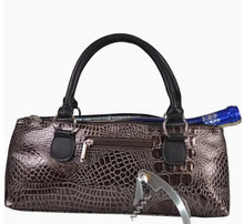 Load image into Gallery viewer, Cork Pops Wine Accessories Wine Purse – Black Croc | Cork Pops
