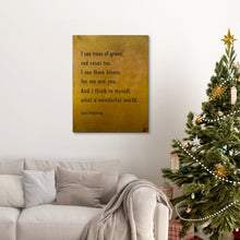 Load image into Gallery viewer, Prairie Dance Proudly Handmade in South Dakota, USA Wonderful World Wall Art, I See Trees Louis Armstrong Lyrics