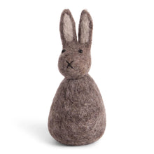 Load image into Gallery viewer, Gry & Sif Brown Wool Bunny Rabbits, Felt Bunnies 6" standing