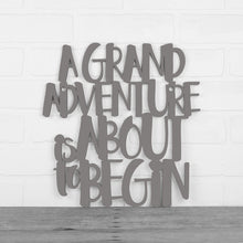 Load image into Gallery viewer, Spunky Fluff Proudly handmade in South Dakota, USA Medium / Charcoal Gray A Grand Adventure Is About To Begin