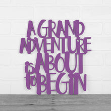 Load image into Gallery viewer, Spunky Fluff Proudly handmade in South Dakota, USA Medium / Purple A Grand Adventure Is About To Begin