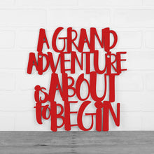 Load image into Gallery viewer, Spunky Fluff Proudly handmade in South Dakota, USA Medium / Red A Grand Adventure Is About To Begin