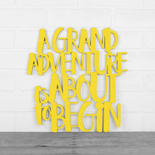 Load image into Gallery viewer, Spunky Fluff Proudly handmade in South Dakota, USA Medium / Yellow A Grand Adventure Is About To Begin