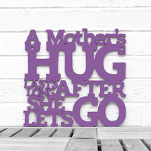 Load image into Gallery viewer, Spunky Fluff Proudly handmade in South Dakota, USA Medium / Purple A Mother's Hug Lasts Long After She Lets Go
