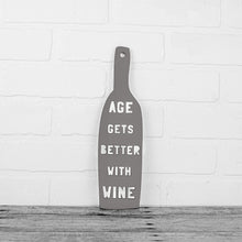 Load image into Gallery viewer, Spunky Fluff Proudly handmade in South Dakota, USA Charcoal Gray Age Gets Better With Wine