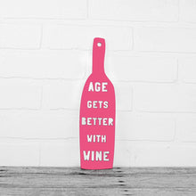 Load image into Gallery viewer, Spunky Fluff Proudly handmade in South Dakota, USA Magenta Age Gets Better With Wine
