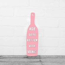 Load image into Gallery viewer, Spunky Fluff Proudly handmade in South Dakota, USA Pink Age Gets Better With Wine