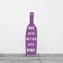 Load image into Gallery viewer, Spunky Fluff Proudly handmade in South Dakota, USA Purple Age Gets Better With Wine