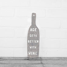 Load image into Gallery viewer, Spunky Fluff Proudly handmade in South Dakota, USA Weathered Gray Age Gets Better With Wine