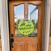 Load image into Gallery viewer, Spunky Fluff Proudly handmade in South Dakota, USA Pear Green All Are Welcome