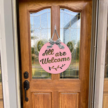 Load image into Gallery viewer, Spunky Fluff Proudly handmade in South Dakota, USA Pink All Are Welcome
