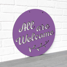 Load image into Gallery viewer, Spunky Fluff Proudly handmade in South Dakota, USA Purple All Are Welcome