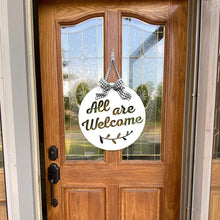 Load image into Gallery viewer, Spunky Fluff Proudly handmade in South Dakota, USA White All Are Welcome