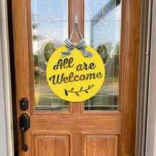 Load image into Gallery viewer, Spunky Fluff Proudly handmade in South Dakota, USA Yellow All Are Welcome