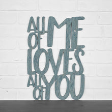 Load image into Gallery viewer, Spunky Fluff Proudly handmade in South Dakota, USA Large / Weathered Denim All Of Me Loves All Of You