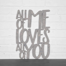 Load image into Gallery viewer, Spunky Fluff Proudly handmade in South Dakota, USA Large / Weathered Gray All Of Me Loves All Of You