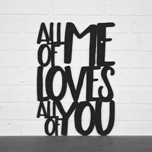 Load image into Gallery viewer, Spunky Fluff Proudly handmade in South Dakota, USA Medium / Black All Of Me Loves All Of You