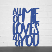 Load image into Gallery viewer, Spunky Fluff Proudly handmade in South Dakota, USA Medium / Cobalt Blue All Of Me Loves All Of You