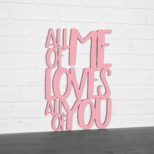 Load image into Gallery viewer, Spunky Fluff Proudly handmade in South Dakota, USA Medium / Pink All Of Me Loves All Of You