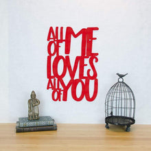 Load image into Gallery viewer, Spunky Fluff Proudly handmade in South Dakota, USA Medium / Red All Of Me Loves All Of You