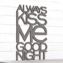 Load image into Gallery viewer, Spunky Fluff Proudly handmade in South Dakota, USA Medium / Charcoal Gray Always Kiss Me Goodnight