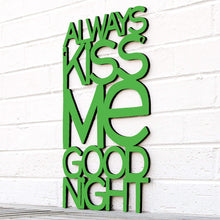 Load image into Gallery viewer, Spunky Fluff Proudly handmade in South Dakota, USA Medium / Grass Green Always Kiss Me Goodnight