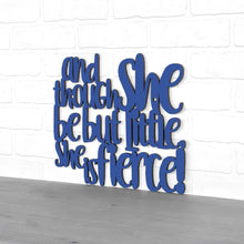 Load image into Gallery viewer, Spunky Fluff Proudly handmade in South Dakota, USA Medium / Cobalt Blue And Though She be but Little, She is Fierce