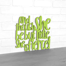 Load image into Gallery viewer, Spunky Fluff Proudly handmade in South Dakota, USA Medium / Pear Green And Though She be but Little, She is Fierce