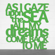 Load image into Gallery viewer, Spunky Fluff Proudly handmade in South Dakota, USA Grass Green As I Gaze At The Sea All My Dreams Come Back To Me