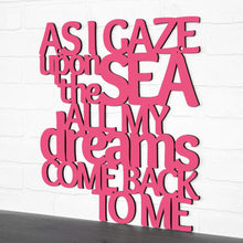 Load image into Gallery viewer, Spunky Fluff Proudly handmade in South Dakota, USA Magenta As I Gaze At The Sea All My Dreams Come Back To Me