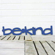 Load image into Gallery viewer, Spunky Fluff Proudly handmade in South Dakota, USA Cobalt Blue / Small Be Kind Wood Wall Art