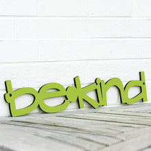 Load image into Gallery viewer, Spunky Fluff Proudly handmade in South Dakota, USA Pear Green / Small Be Kind Wood Wall Art