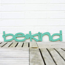 Load image into Gallery viewer, Spunky Fluff Proudly handmade in South Dakota, USA Turquoise / Small Be Kind Wood Wall Art