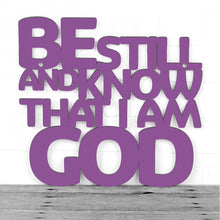 Load image into Gallery viewer, Spunky Fluff Proudly handmade in South Dakota, USA Large / Purple Be Still And Know That I Am God