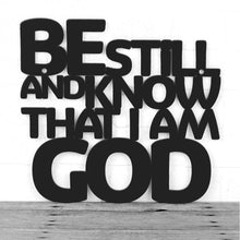 Load image into Gallery viewer, Spunky Fluff Proudly handmade in South Dakota, USA Medium / Black Be Still And Know That I Am God