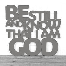 Load image into Gallery viewer, Spunky Fluff Proudly handmade in South Dakota, USA Medium / Charcoal Gray Be Still And Know That I Am God