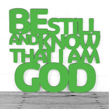 Load image into Gallery viewer, Spunky Fluff Proudly handmade in South Dakota, USA Medium / Grass Green Be Still And Know That I Am God