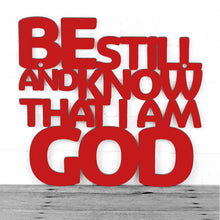 Load image into Gallery viewer, Spunky Fluff Proudly handmade in South Dakota, USA Medium / Red Be Still And Know That I Am God