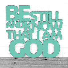 Load image into Gallery viewer, Spunky Fluff Proudly handmade in South Dakota, USA Medium / Turquoise Be Still And Know That I Am God