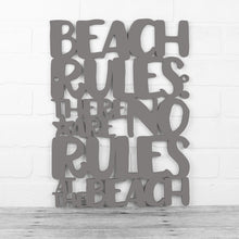 Load image into Gallery viewer, Spunky Fluff Proudly handmade in South Dakota, USA Medium / Charcoal Gray Beach Rules: There Are No Rules At The Beach