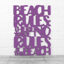 Load image into Gallery viewer, Spunky Fluff Proudly handmade in South Dakota, USA Medium / Purple Beach Rules: There Are No Rules At The Beach