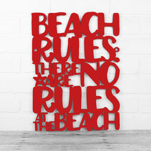 Load image into Gallery viewer, Spunky Fluff Proudly handmade in South Dakota, USA Medium / Red Beach Rules: There Are No Rules At The Beach