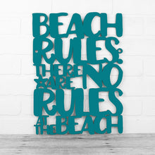 Load image into Gallery viewer, Spunky Fluff Proudly handmade in South Dakota, USA Medium / Teal Beach Rules: There Are No Rules At The Beach